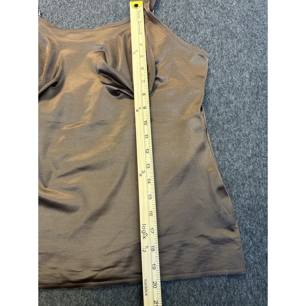 *Flawed Ruby Ribbon Lace Cami Size 46 Brown Shapewear 3022 Sculpting Tank Top - Picture 11 of 12